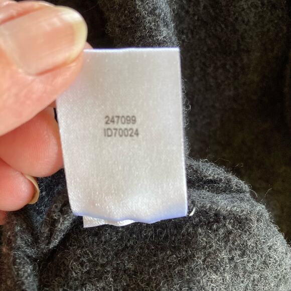 Loft Wool Military Jacket Pea Coat Peplum Charcoal Gray Size Medium Women's - Picture 11 of 13